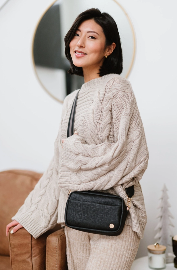 Willow Crossbody Belt Fanny Bag - Black