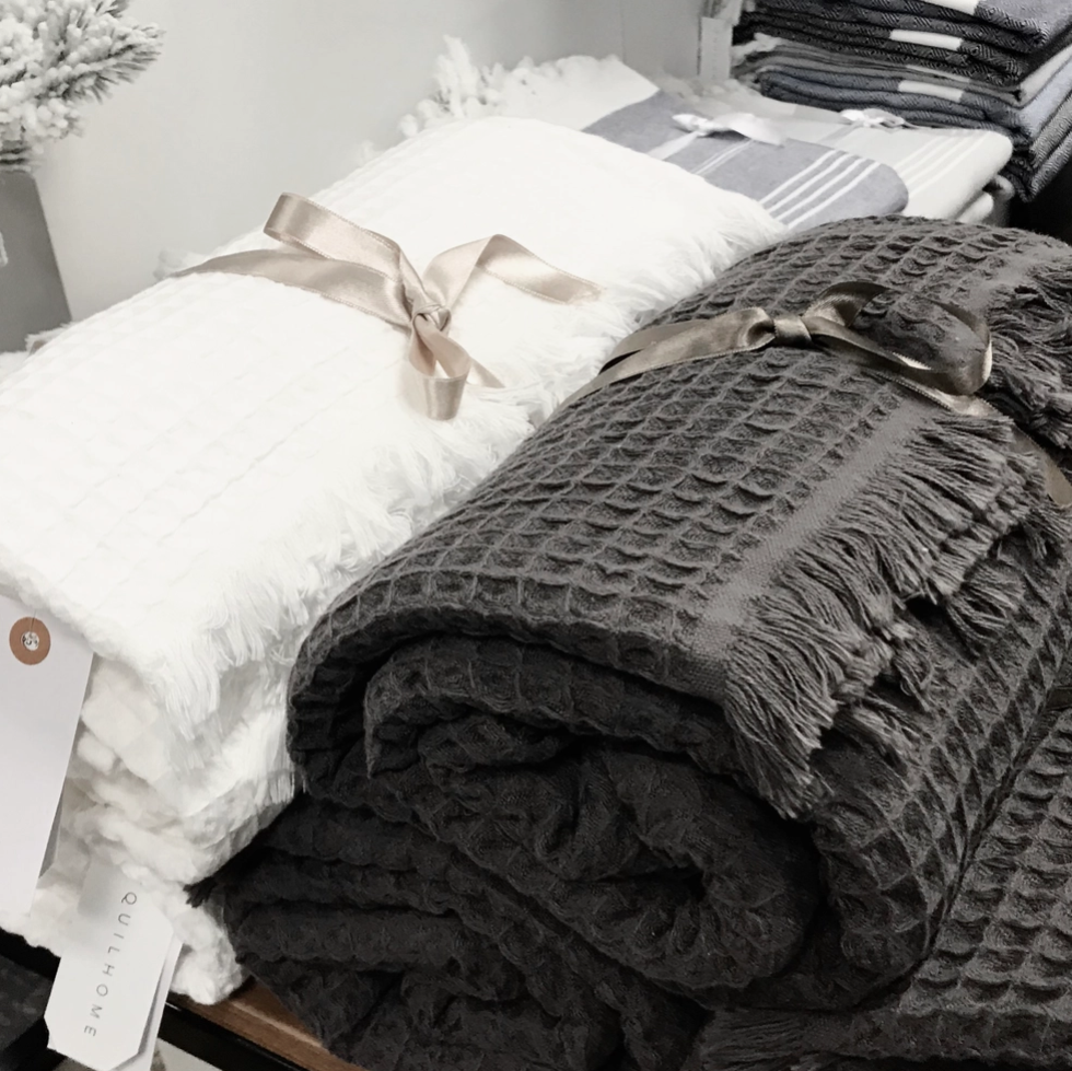 Waffle Soft Blanket - Charcoal