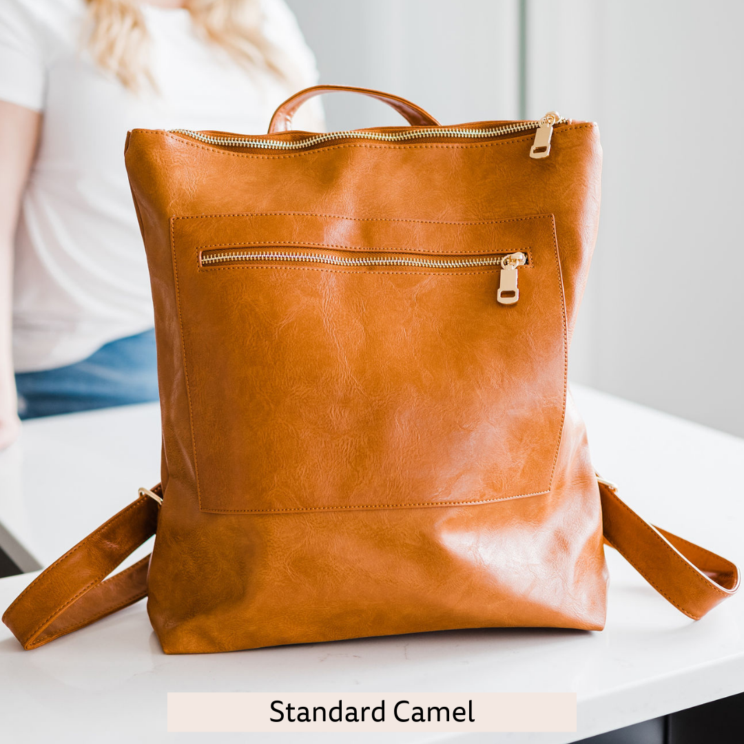 Reese Trendy Backpack - Camel